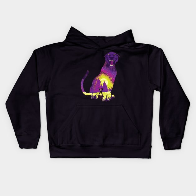 Evil Panthor - Cartoon Kids Hoodie by PatrickPollardArtworks